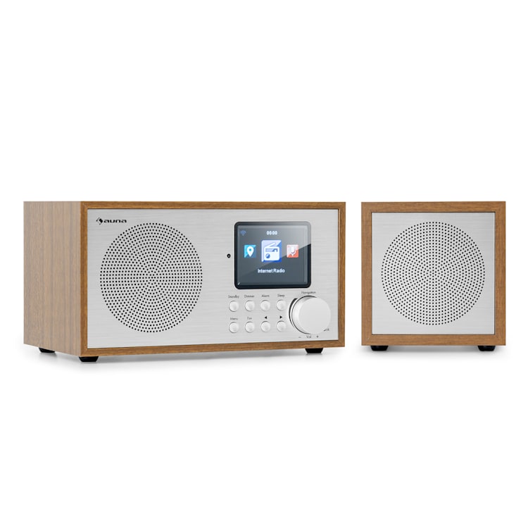 Silver Star Mini Two Internet DAB+/FM Radio, WiFi, BT, TWS Speaker Silber