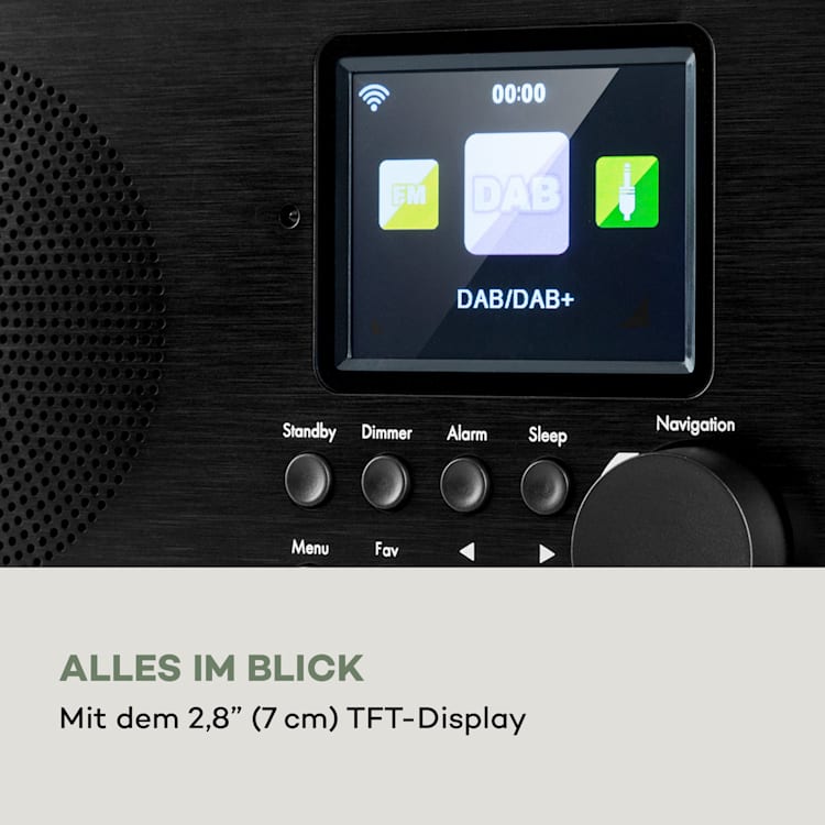 Silver Star Mini Two Internet DAB+/FM Radio, WiFi, BT, TWS Speaker Schwarz