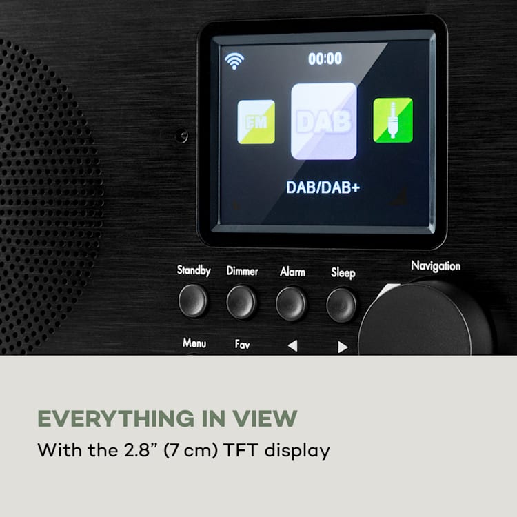 Silver Star Mini Two, internetové DAB+/FM rádio, WiFi, BT, TWS reproduktor Čierna