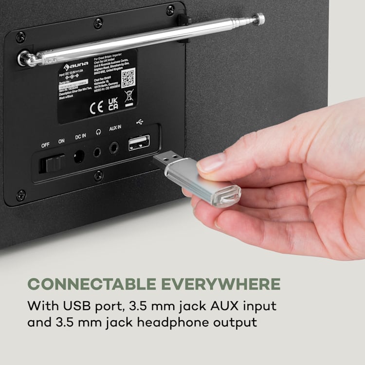 Silver Star Mini Two, internetové DAB+/FM rádio, WiFi, BT, TWS reproduktor Čierna