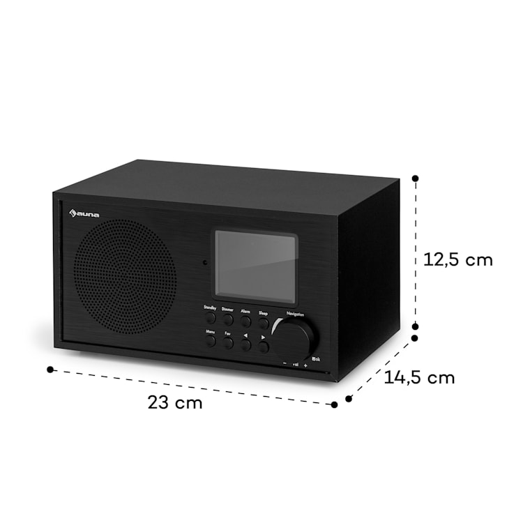 Silver Star Mini Two Internet DAB+/FM Radio, WiFi, BT, TWS Speaker Schwarz