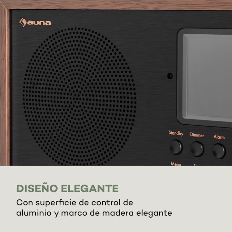 Silver Star Stereo Radio con internet/DAB+/FM BT USB y control por aplicación Nogal / negro