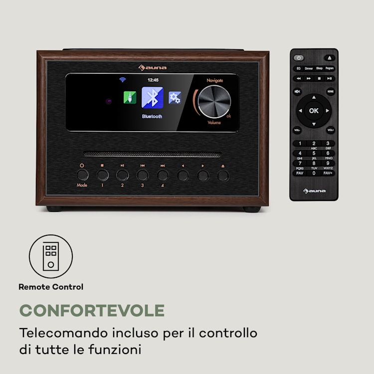 Silver Star CD Cube Radio Bluetooth HCC Display nero
