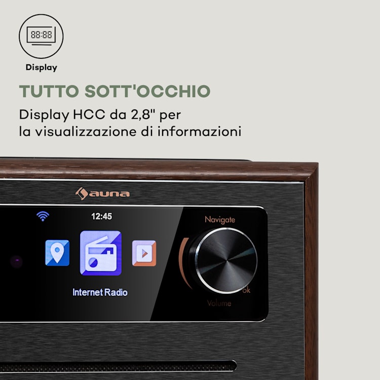 Silver Star CD Cube Radio Bluetooth HCC Display nero