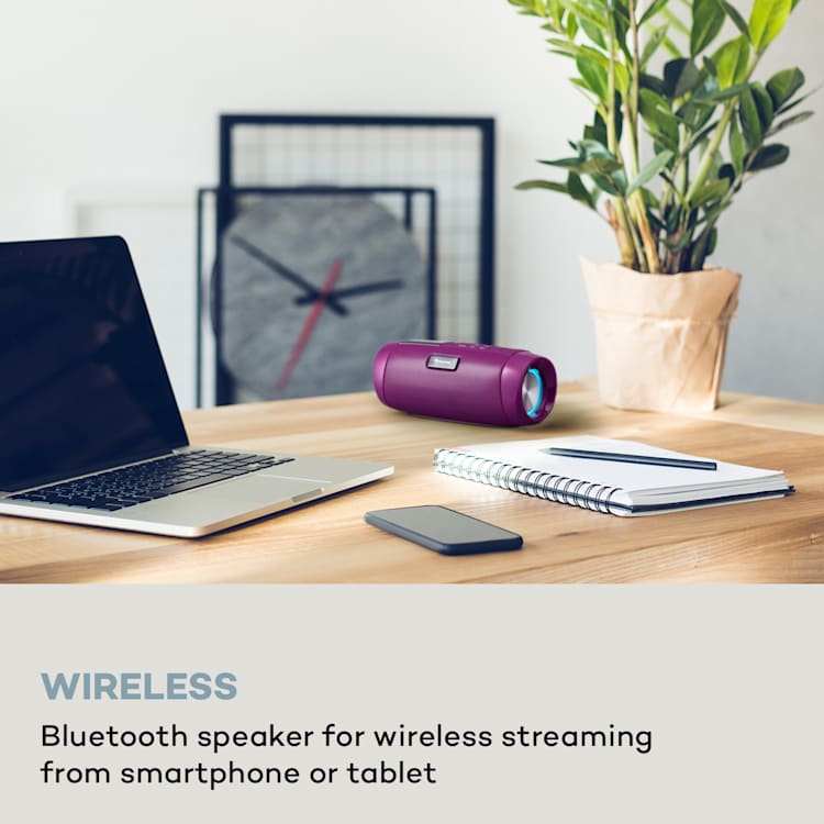 Blaster DAB Radio, prenosný Bluetooth reproduktor, DAB/DAB+/FM, batéria, LCD Fialová