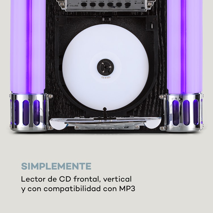 Arizona DAB+ Granola BT Radio DAB+/FM, USB, SD, MP3, Reproductor de CD Negro