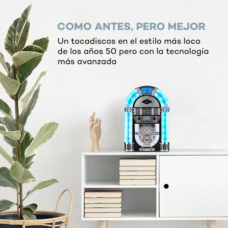 Arizona DAB+ Granola BT Radio DAB+/FM, USB, SD, MP3, Reproductor de CD Negro