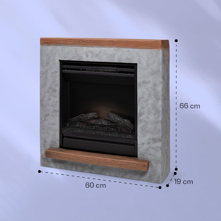 Fort Rock Cheminée électrique 1800 W Fonction chauffage 10 à 30 °C Télécommande
