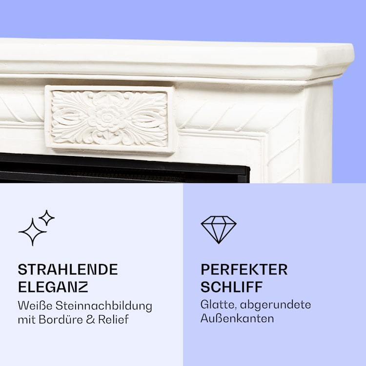 Frosty Peak Elektrischer Kamin 1800 W 10 bis 30 °C Fernbedienung