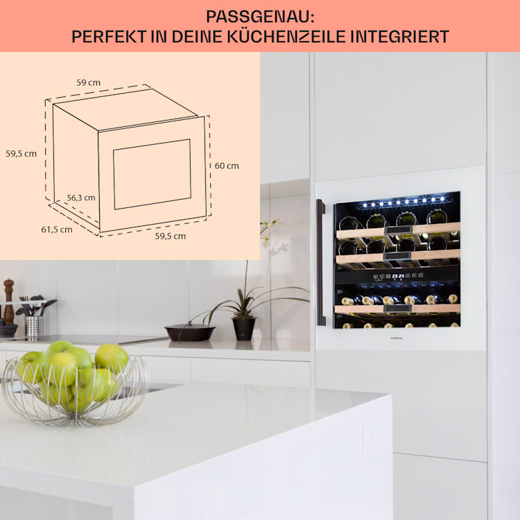 Vinsider 36 Quartz Edition Weinkühlschrank 2 Kühlzonen 5-22°C 85l 36 flaschen / 2 Kühlzonen | Quartz