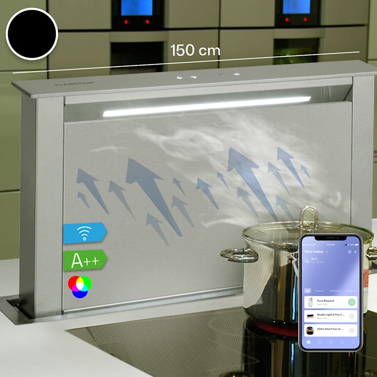 Hotte aspirante Royal Flush Eco 60 cm 576 m³/h A+ 60 cm | Acier Inoxydable | Acier Inoxydable