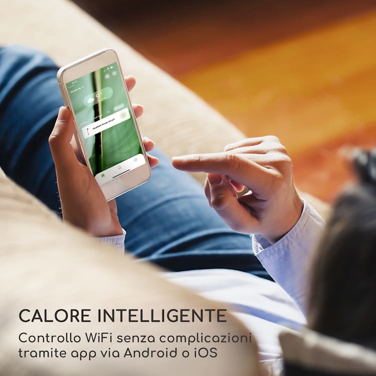 Stufa a infrarossi per terrazza Heatbell Ceiling Smart IPX4 800/1200/2000W Outdoor Bianco