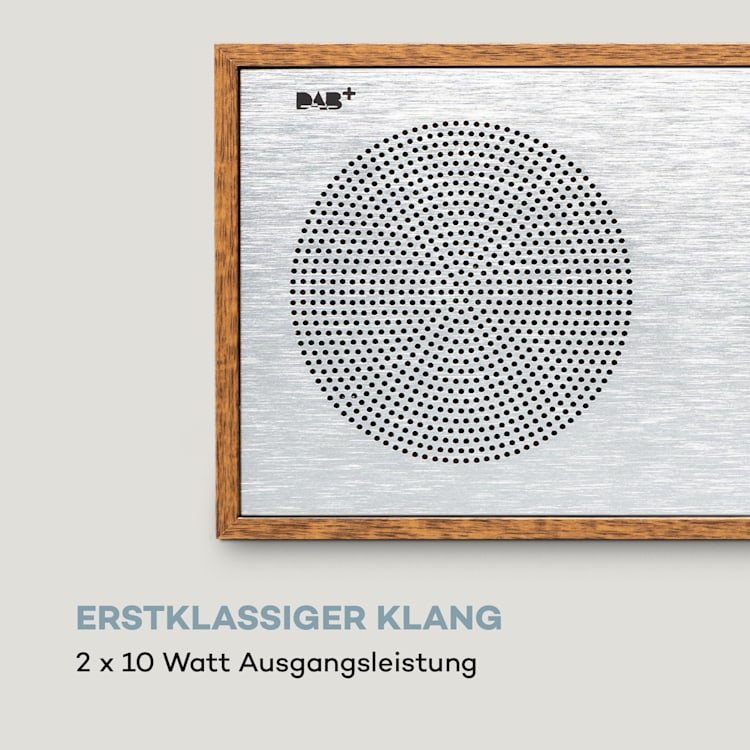 Silver Star CD-DAB 2x10W max. Slot-In CD-Player DAB+ BT Alu Silber