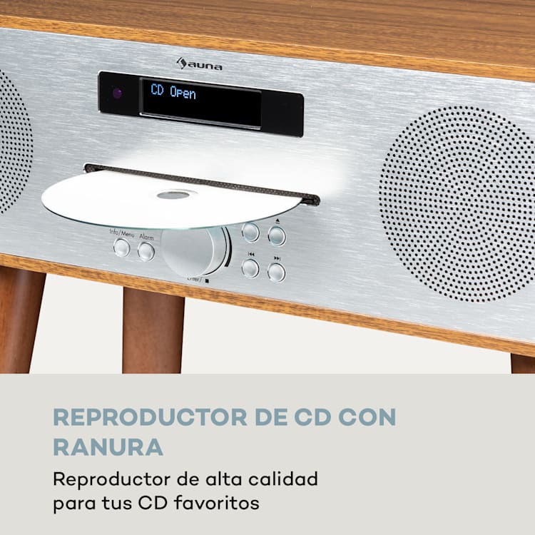 Silver Star CD-DAB 2x10W máx. Reproductor de CD con ranura DAB+ BT Alu Plata