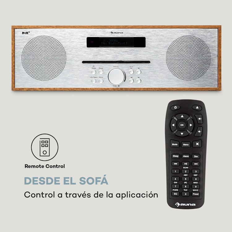 Silver Star CD-DAB 2x10W máx. Reproductor de CD con ranura DAB+ BT Alu Plata