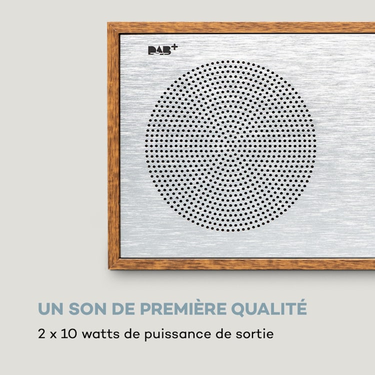 Silver Star lecteur CD-DAB 2 x10 W max. Lecteur CD Slot-In DAB+ BT Alu Argent