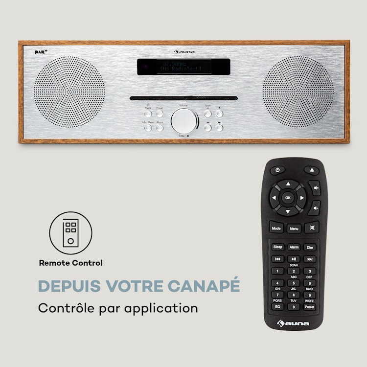 Silver Star lecteur CD-DAB 2 x10 W max. Lecteur CD Slot-In DAB+ BT Alu Argent