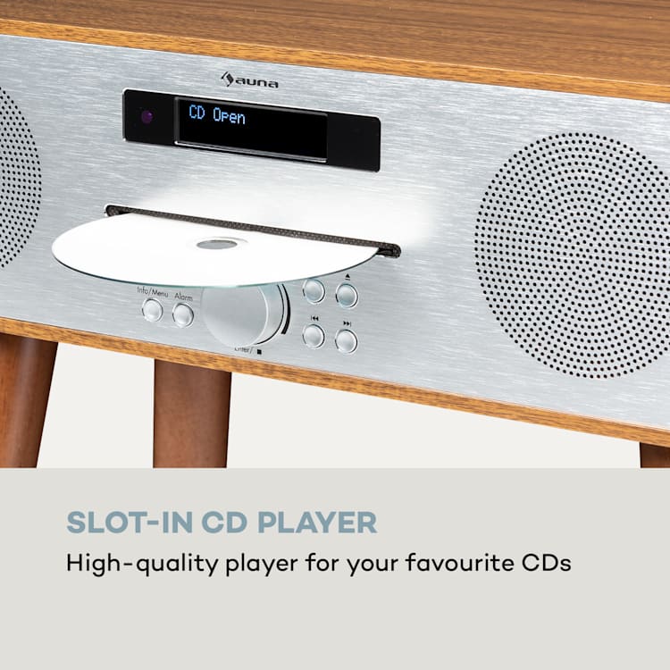 Silver Star CD-DAB 2 x 10 W max. CD-soitin DAB+ Bluetooth alumiini Hopea