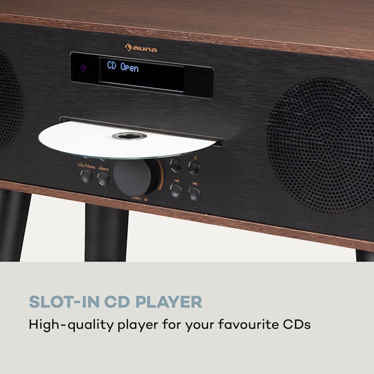 Silver Star CD-DAB - Lettore CD slot-in, max. 2 x 10 W, DAB+, BT, alluminio