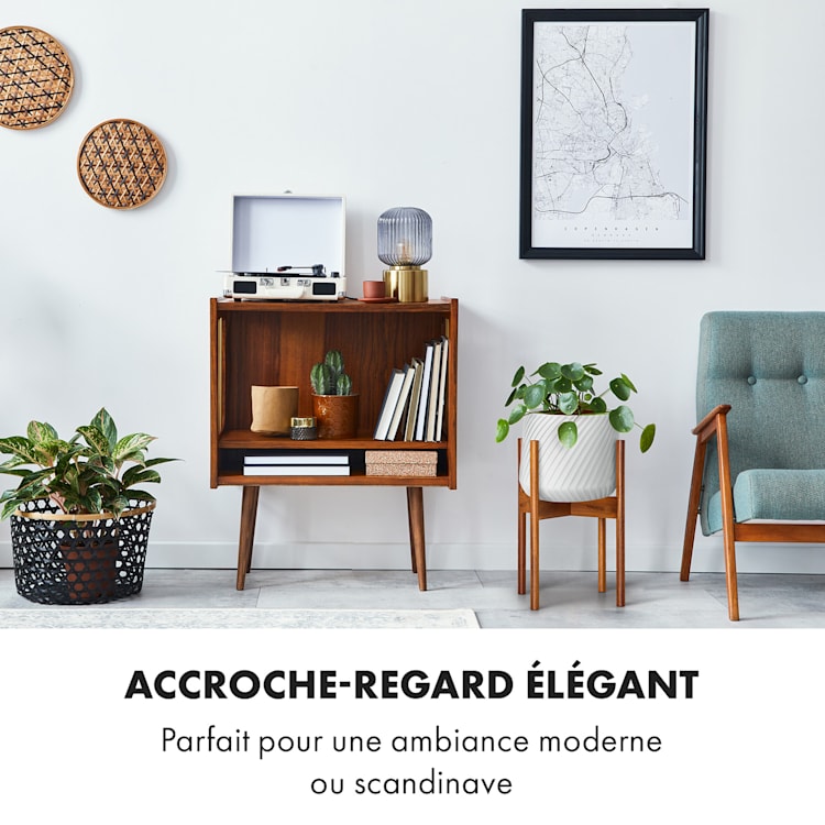 Porte-plantes Zeist 2 hauteurs combinables design emboîtable finition naturelle