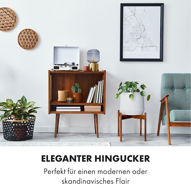 Zeist Pflanzenhalter 2 Höhen kombinierbar Steck-Design naturbelassen XL (Ø 38,1 cm) | Akazie