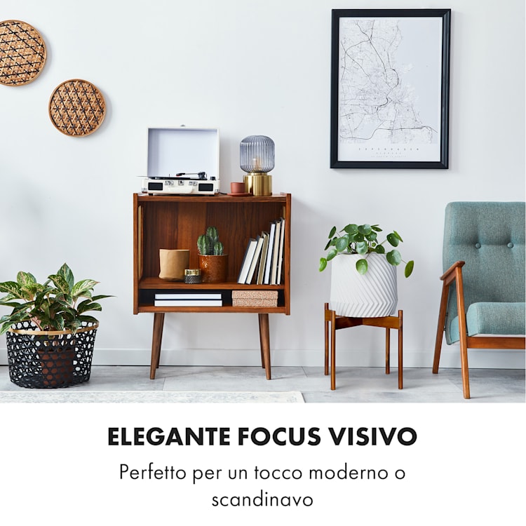 Zeist portavaso, 2 altezze, combinabile, design a innesto, naturale