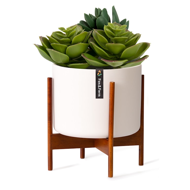 Thorn, kvetináč, so stojanom, štýl 50. rokov, 2 veľkosti XS (breit Ø 19,56 cm) | Biela