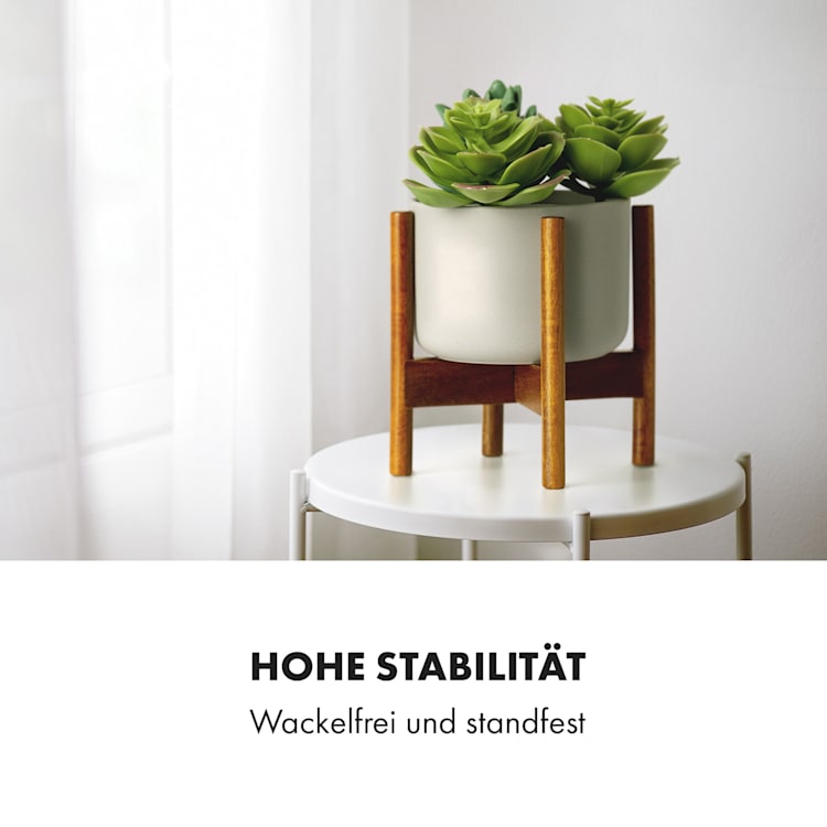 Thorn Blumentopf mit Ständer 50er Jahre Stil 2 Größen XS (Ø 8,9 cm) | Grau
