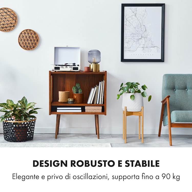 Zeist portavaso, 2 altezze, combinabile, design a innesto, naturale