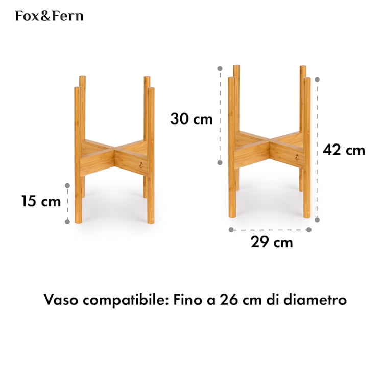 Zeist portavaso, 2 altezze, combinabile, design a innesto, naturale