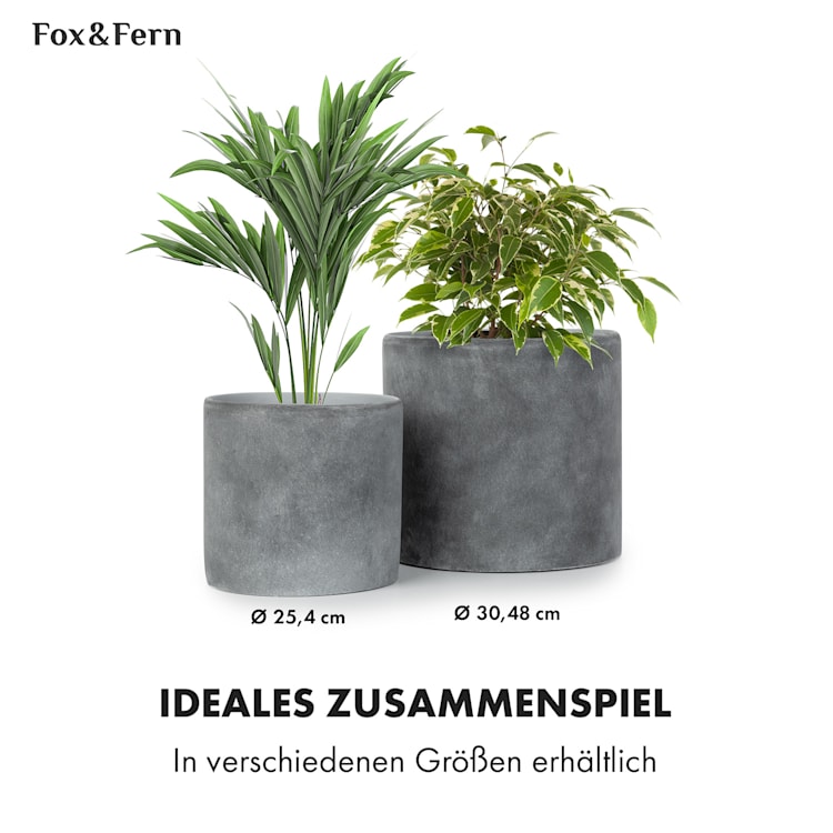 Venlo Blumentopf Polystone in- und outdoor 3 Größen S (Ø 20,3 cm) | Beton