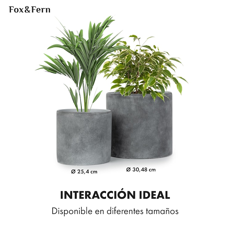 Maceta Venlo de polystone para interior y exterior 3 tamaños S (Ø 20,3 cm) | hormigón