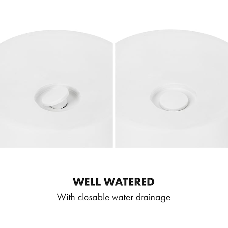 Almere ghiveci Polystone ideal pentru plante, lucrat manual, conic M (Ø 25,4 cm)