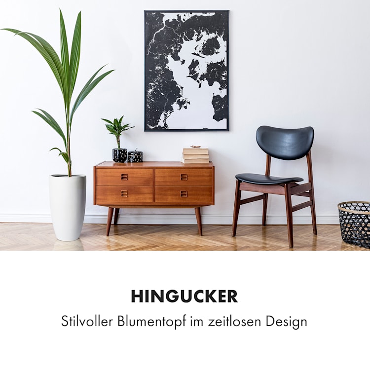 Almere Blumentopf Faserstein pflanzenfreundlich handgemacht konisch L (Ø 30,48 cm)