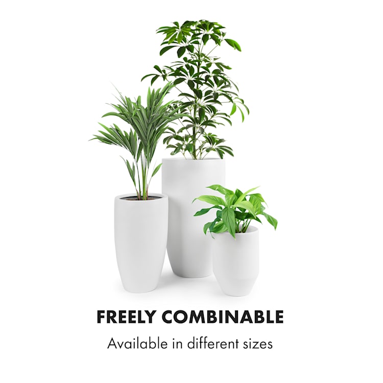 Almere ghiveci Fibre Stone ideal pentru plante, lucrat manual, conic L (Ø 30,48 cm)