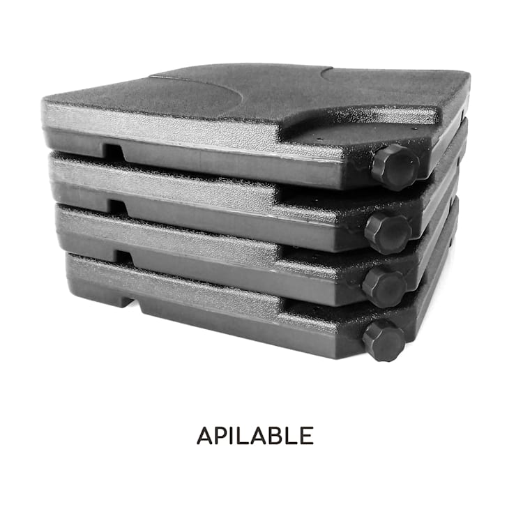 Soporte de sombrilla Limousin 80 kg pesos vacíos set de 4 Redondo | M