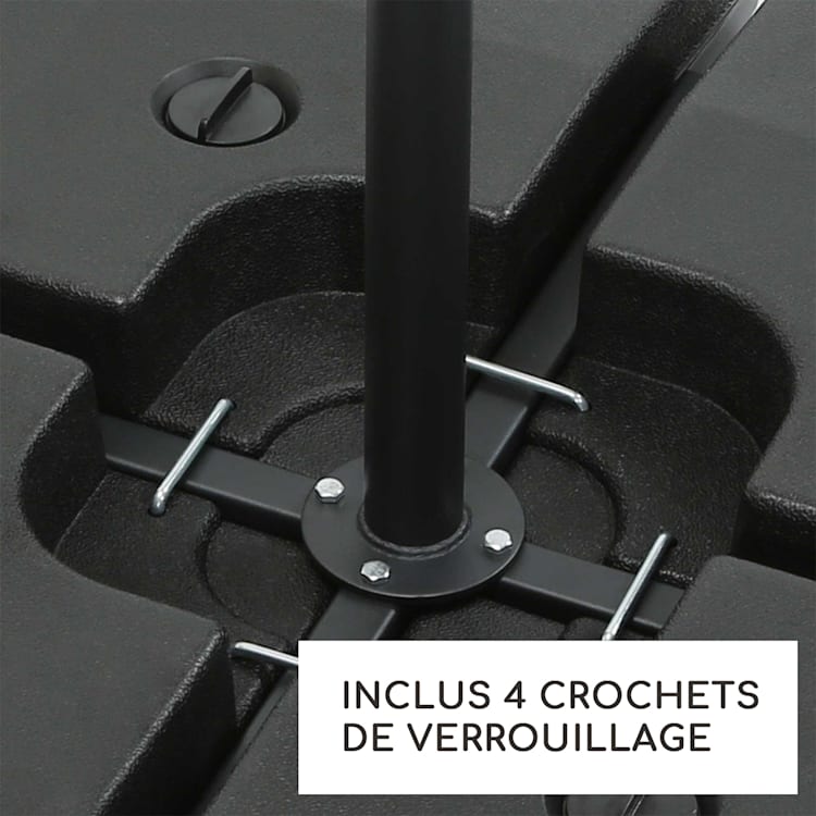 Limousin parasolvoet-gewichten 140 kg lege gewichten set van 4 Hoekig | L