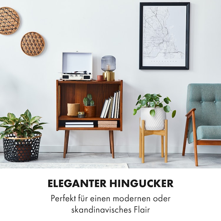 Zeist Pflanzenhalter 3er-Set 2 Höhen kombinierbar Steck-Design naturbelassen