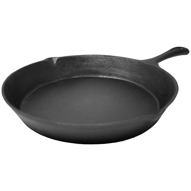 Sartén Parthenaise de 30 cm (Ø) hierro fundido, redonda, prequemada, resistente para el horno
