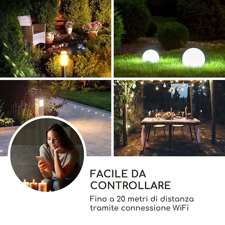 Power Tree Smart - Presa elettrica da giardino, controllo WiFi, 3680 watt, IP44 albero | 3 m