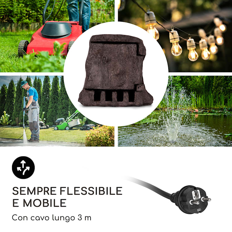 Power Tree Smart - Presa elettrica da giardino, controllo WiFi, 3680 watt, IP44 albero | 3 m
