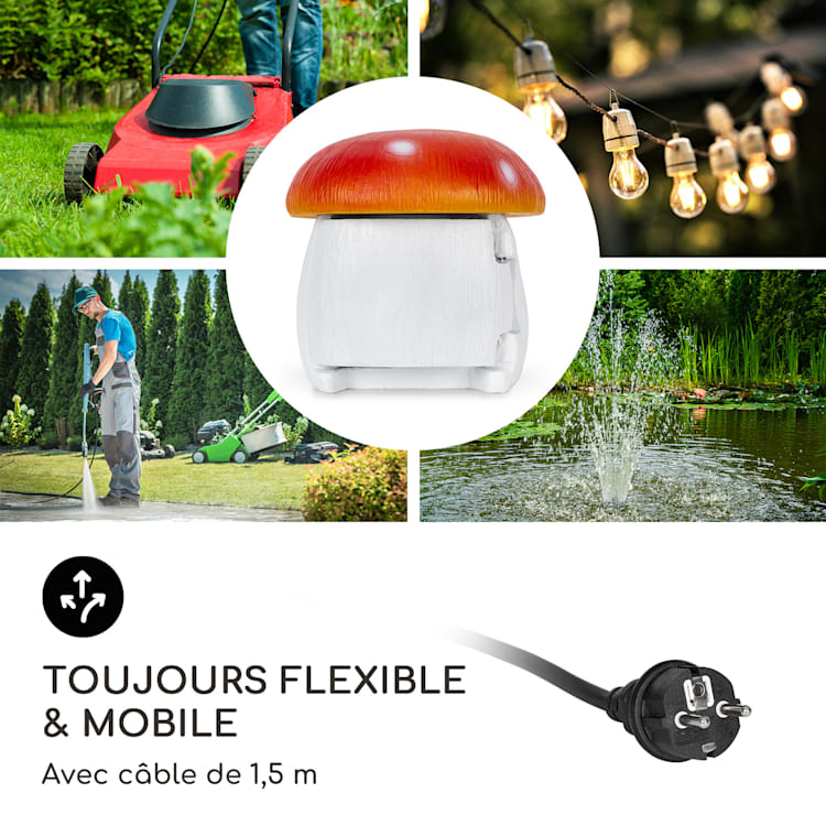 Power Mushroom Smart tuinverdeeldoos wifi-besturing 3680 watt IP44 Paddestoel | 1,5 m