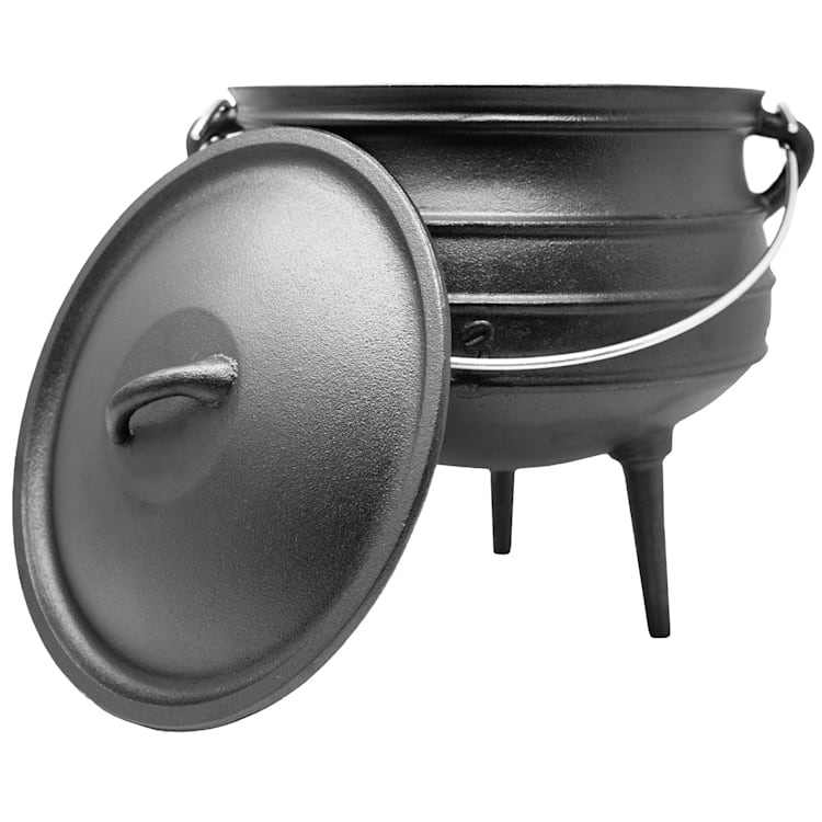 Beefalo Potjie Schmortopf Standfüße Größe L Gusseisen rund Deckel 8 Liter 8 Ltr. | Standard