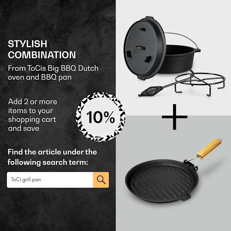 Guernsey Premium Dutch Oven 6.0 BBQ Pot Cast Iron Pre-Baked Size M / 6 qt ca. 5,6 Ltr / 6 qt | without feet