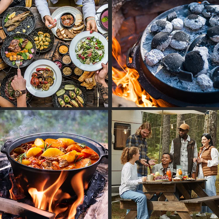 Guernsey Premium Dutch Oven 9.0 BBQ Pot Cast Iron Pre-Baked Size L / 9 qt ca. 8,5 Ltr / 9 qt | without feet