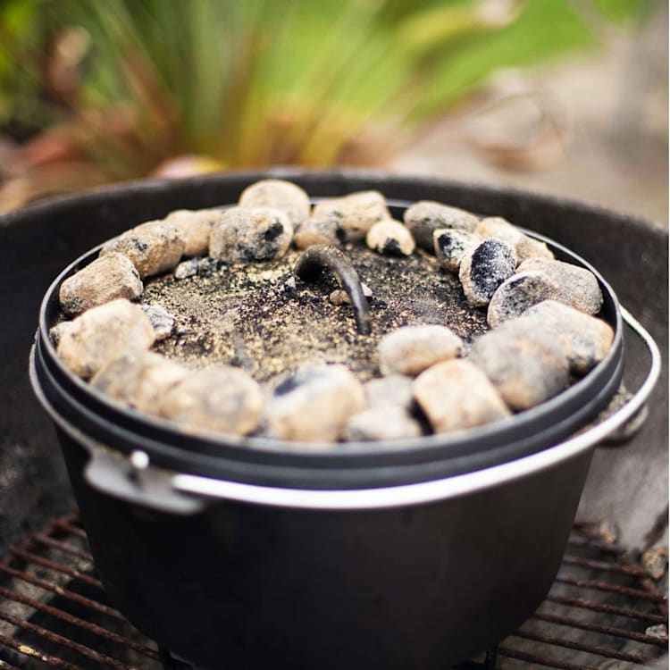 Guernsey Premium Dutch Oven 12.0 BBQ-Topf Gusseisen voreingebrannt Größe XL / 12 qt ca. 13,5 Ltr / 12 qt | ohne Füße