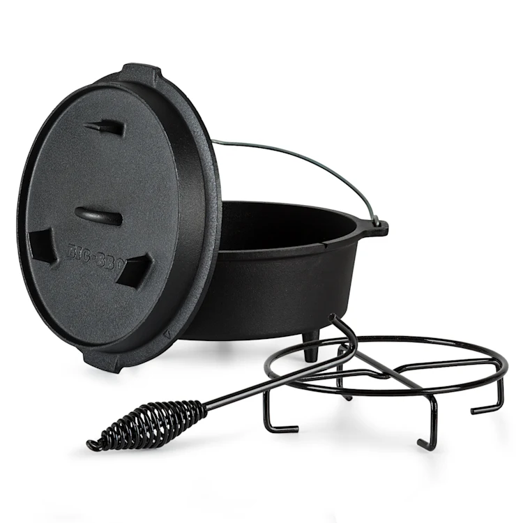 Guernsey Premium Dutch Oven 12.0 BBQ Pot Cast Iron Feet Size XL / 12 qt ca. 11,3 Ltr / 12 qt | feet