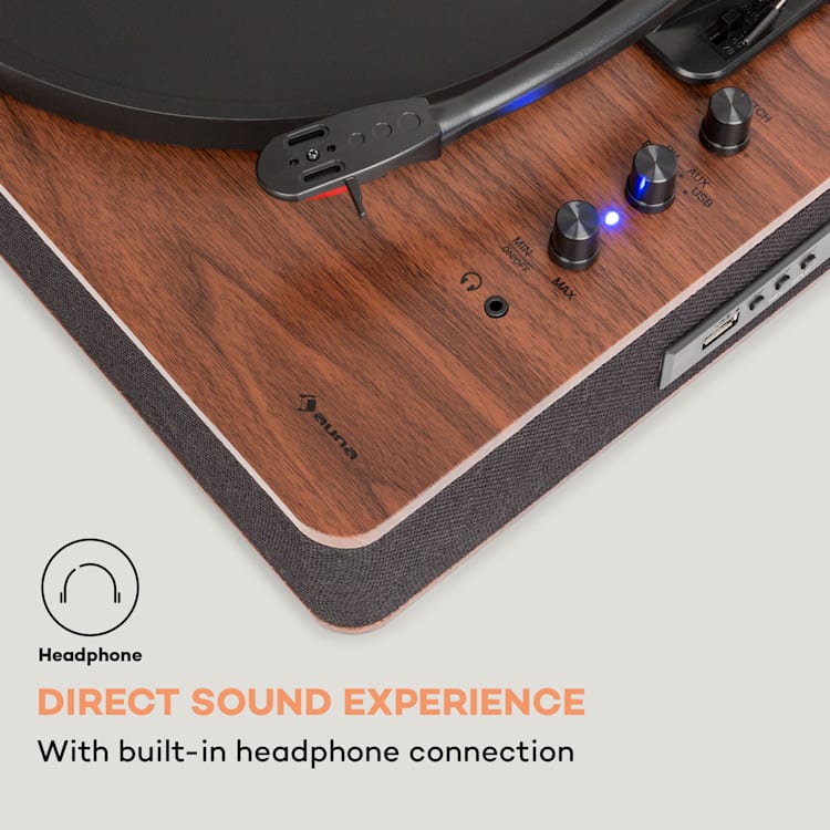TT-Classic Plus, Gramofón, Kryt proti prachu, Bluetooth, 33/45/78 otáčok/minútu Hnedá