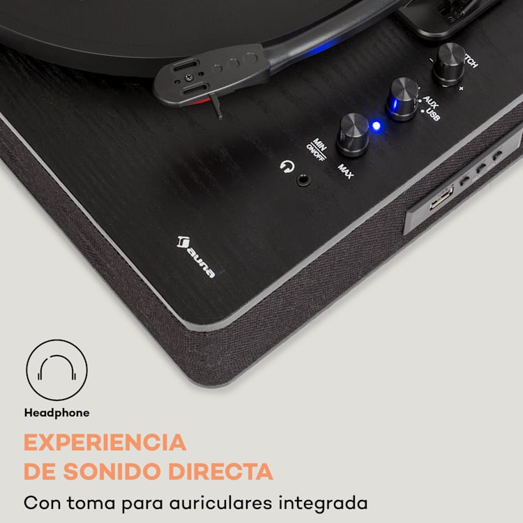 TT-Classic Plus Tocadiscos Protección contra polvo Bluetooth Función de grabación 33/45/78 rpm Negro