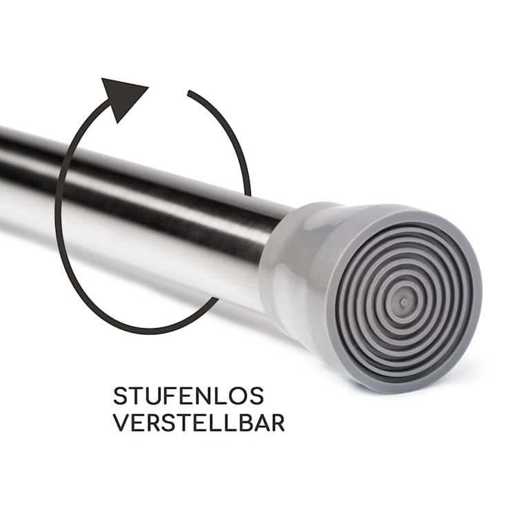 Stamina L telescopische stang douchegordijn 110-200 cm anti-slip